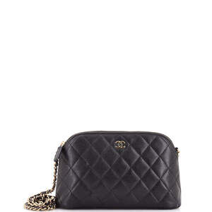 Chanel Cc Dome Zip Clutch With Chain #237533C41B